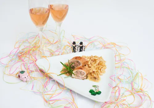 Festtagsroulade mit Haselnussspätzle