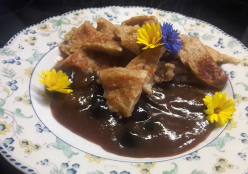 Böhmischer Sterz mit Kriecherlröster